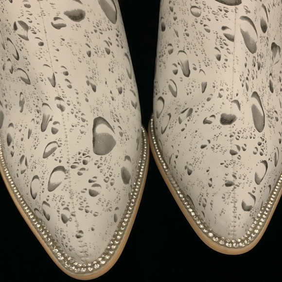 One of a kind HYDROGRAPHIC rain drop heeled clog - Picture 6 of 9